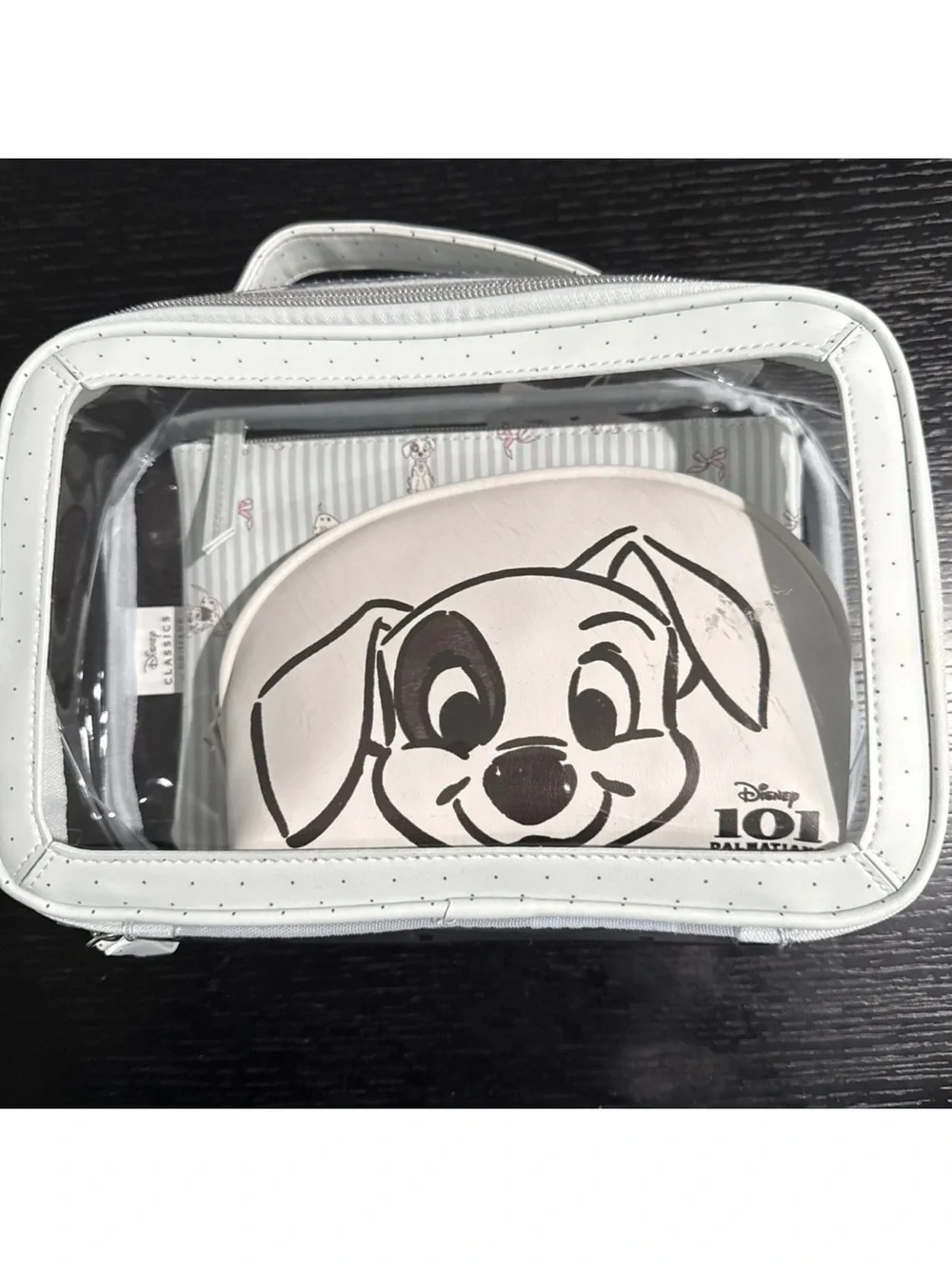 Disney 101 Dalmatians X Primark 3 Piece Toiletry Makeup Travel Bag Set NEW